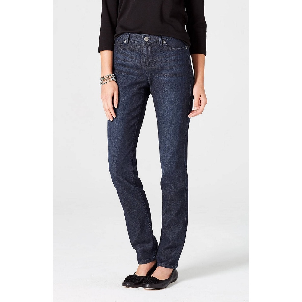 J. Jill Authentic Fit Slim-Leg Jeans Stretch Denim